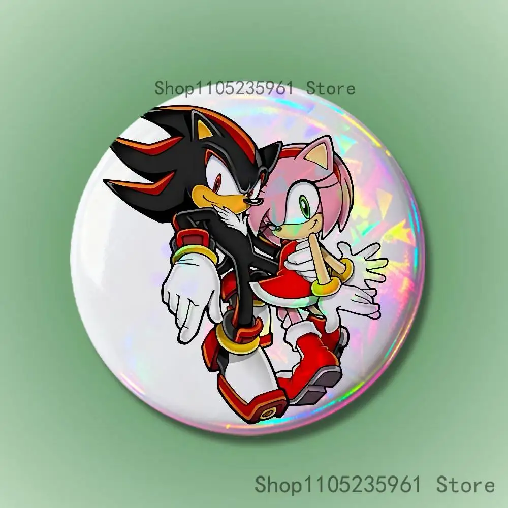 S-Shadamy Badges 25 32 44 58 75 mm Round Cosplay Pin Fans Collect Friends Gifts Brooch Souvenir Custom