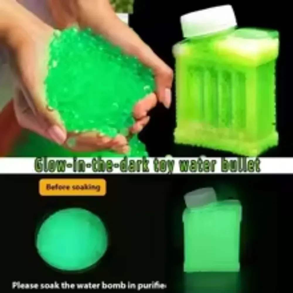 حبات المياه المضيئة الناسف الرصاص الادسنس الأسلحة هلام الكرة بندقية الذخيرة تزايد Splatrball كرة الماء الخضراء لزهرية ديكور DI #1