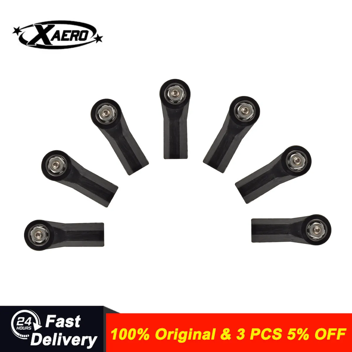 

XAERO 10PCS M2.5 Linkage Rod Set with Bearings CNC Aluminum Ball Heads for RC Aircraft Control Horns