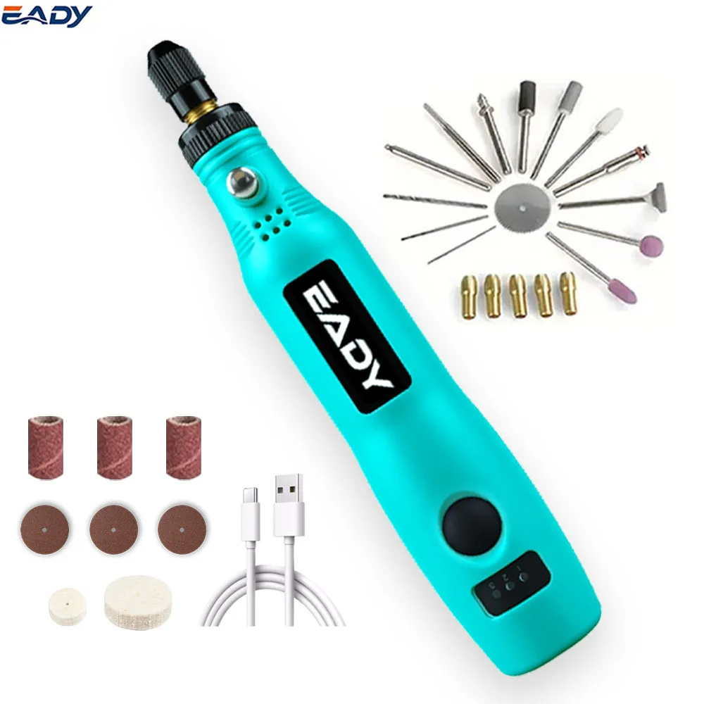 

Перезаряжаемая через USB мини-электрическая дрель - Беспроводная гравировальная ручка, инструменты Dremel, роторная ручная дрель, полировщик для рукоделия и гравировки