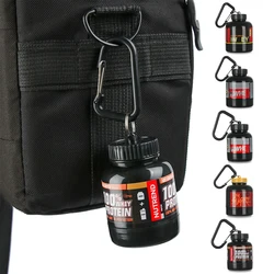 Mini Portable Protein Powder Garrafas com Keychain Saúde Funil Medicina Garrafa Pequena Água Cup Outdoor Sport Armazenamento