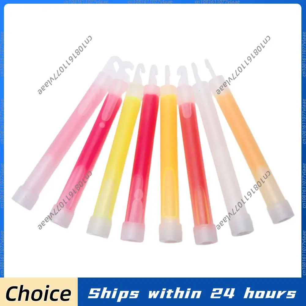 

10pcs 6 Inch Outdoor Emergency Glow Sticks Waterproof Fluorescence Light with Hook Non-toxic Hiking Camping Equipment