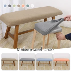 Funda elástica para taburete, cubierta larga para banco de Piano, color sólido