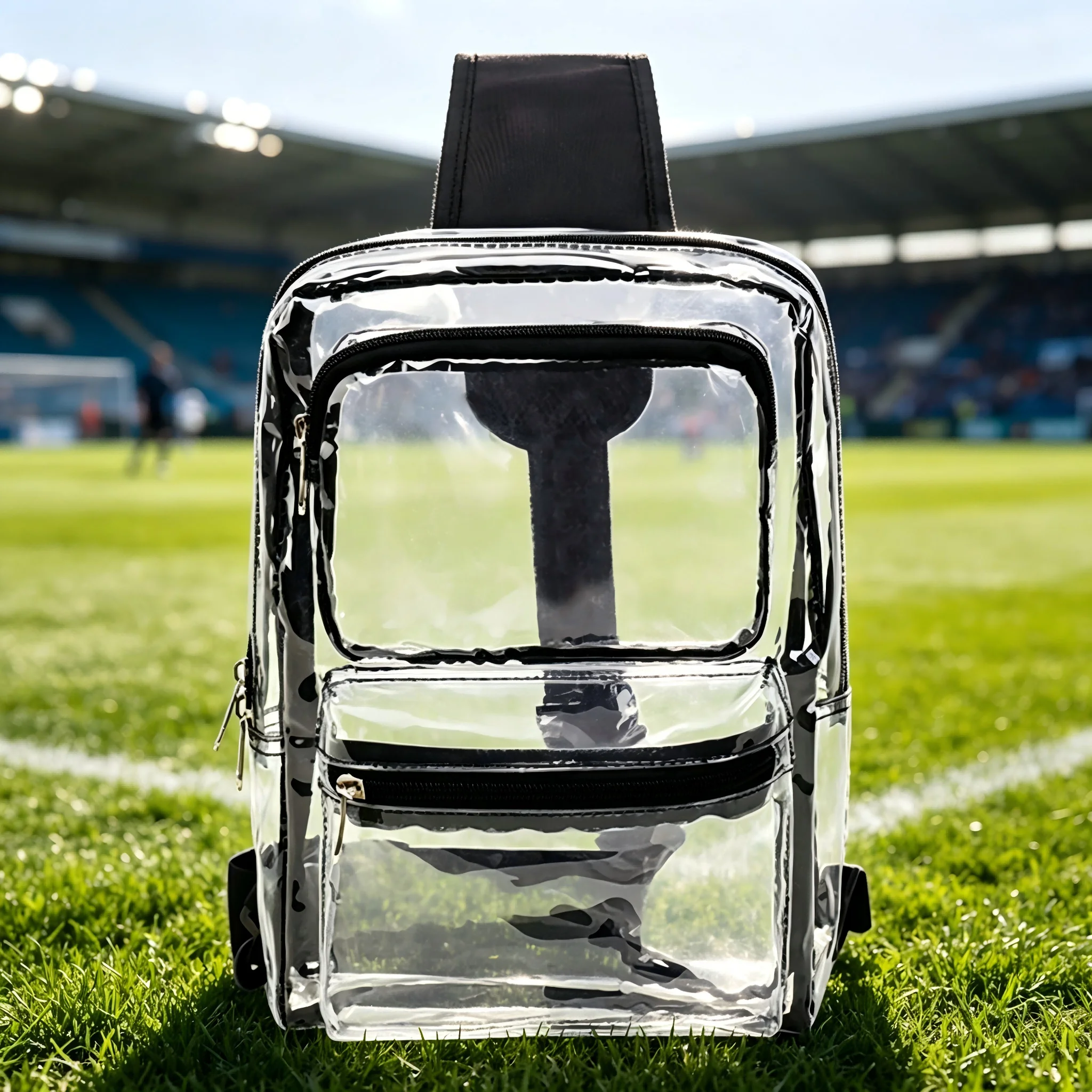 TINYAT PVC Transparente Brusttasche mit drei Fächern, leicht durchsichere Sicherheits-Umhängetasche für Konzerte, Stadien, Events, Partys, Sporttasche