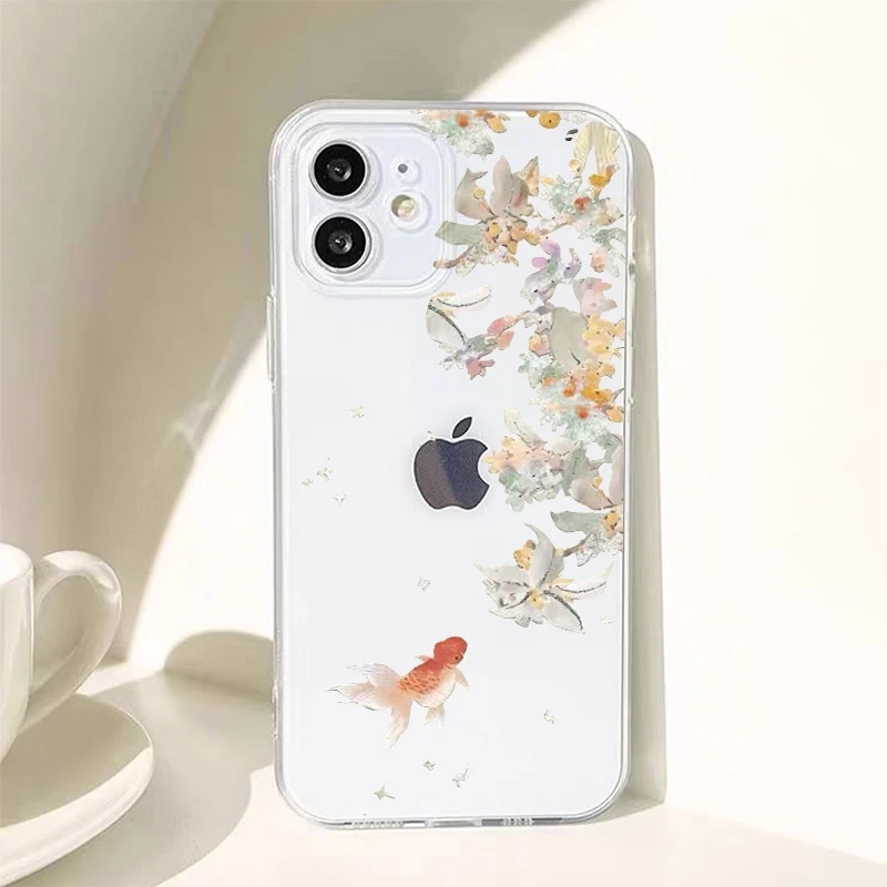 Carino Pesce Fiore Gatto Trasparente Cassa Del Telefono Per Honor 400 Lite 200 Pro 100 X9C X9B X9A X9 X8 X8A X8B X7A X7B X6 X6B X5 X5B Candy Cover