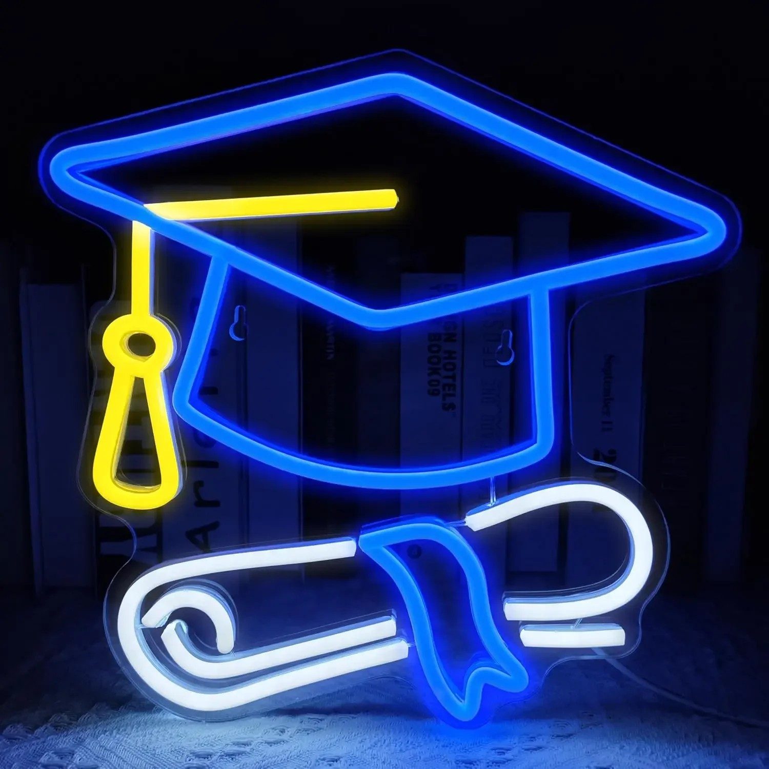 

Graduation cap Neon sign, dimmable Led, congratulatory graduation decorated dorm birthday event party background graduates