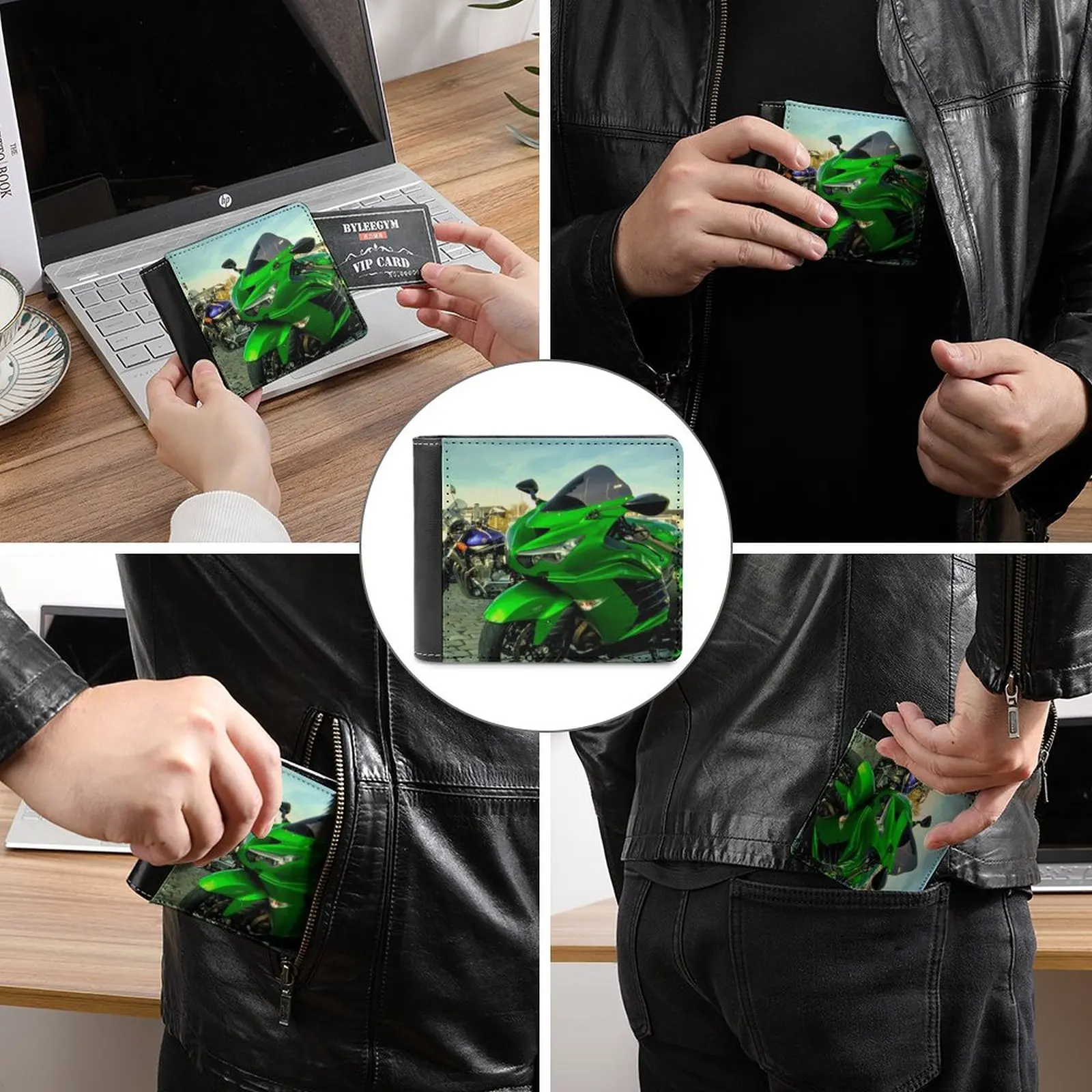 「桜」桜 日本のミニマリスト シンプルなデザイン ブラック メンズ財布 柄 レザー メンズ ショートウォレット マルチカード