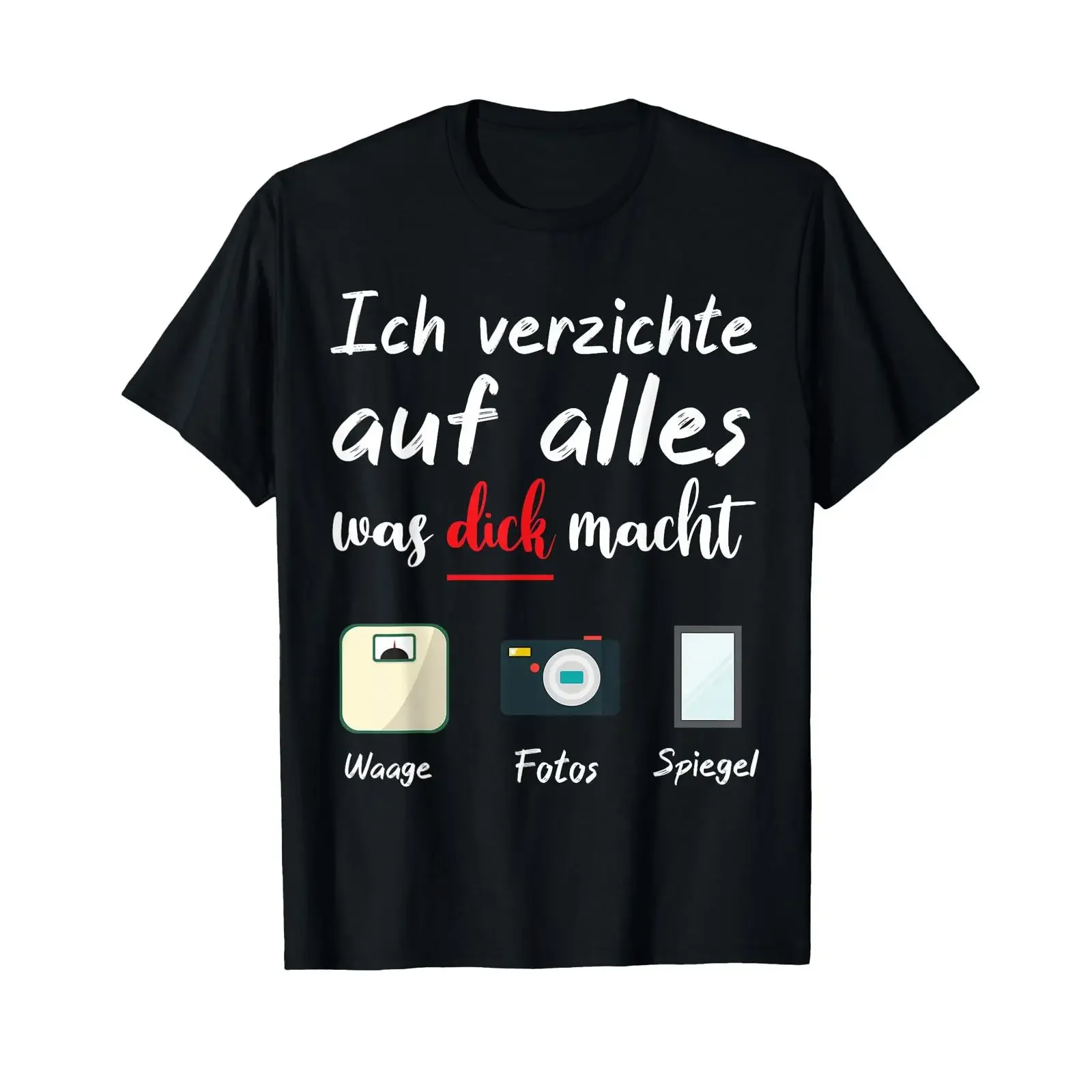T Shirt with German Text Ich ververieren auf alles was Dickmacht Libra Spiegel vintage Washed Stretched Stylish streetwear