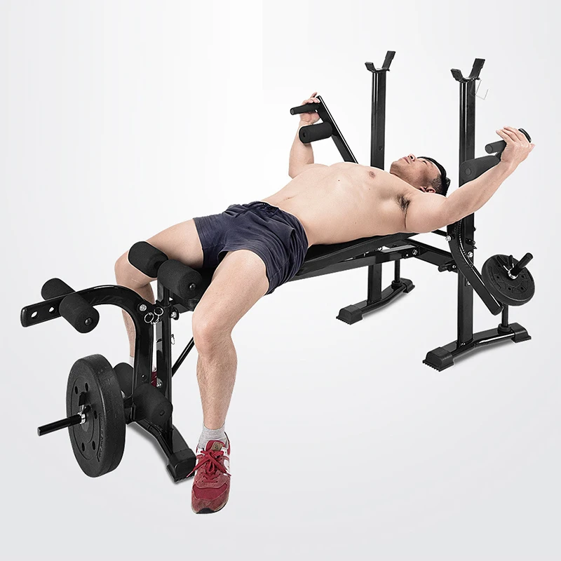 Home Multifunctional Dumbbell Training Fitness Equipment Weight Bench Press Squat Rack Barbell Bench Press