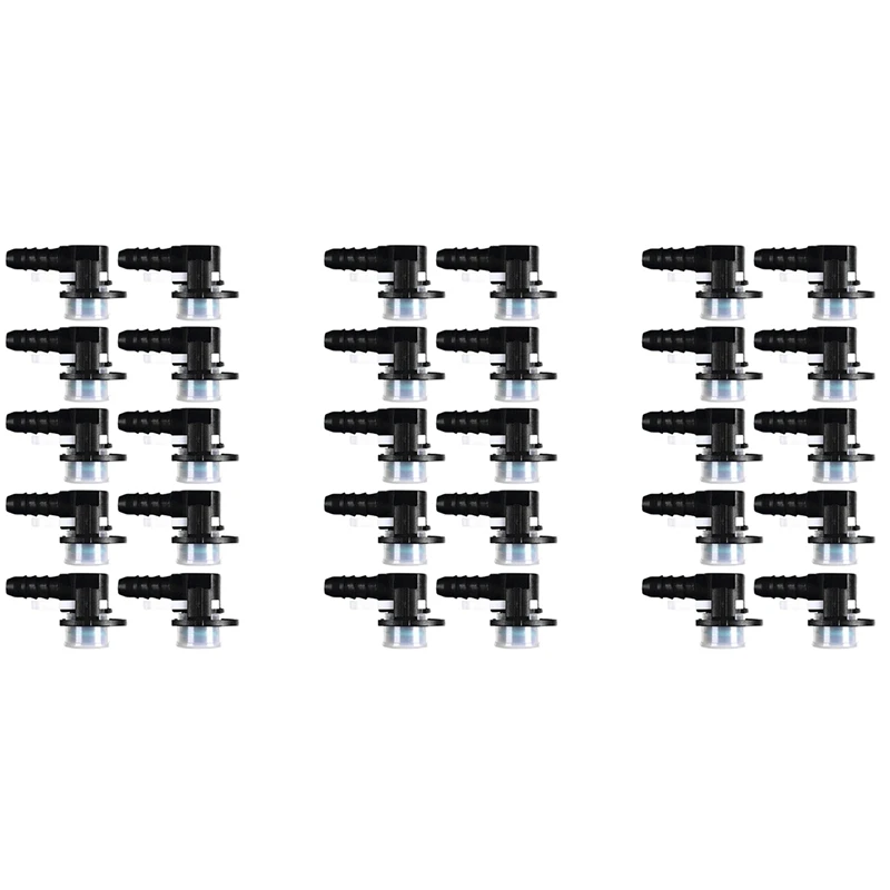 

30Pcs Car Water Pipe Connector ID12-ID6-90 Degree L Type Fuel Pipe Quick Connector Fuel Pipe Connector-A58X