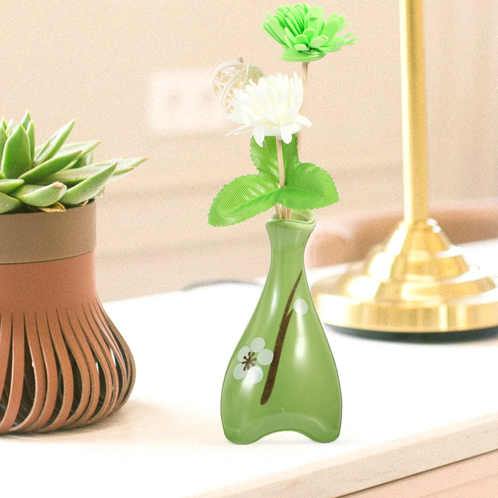 

1 Set Ceramic Bottle Aromatherapy Set Rattan Reed Diffuser For Home Decor Bedroom Living Room Office Essential Oil Diffuser