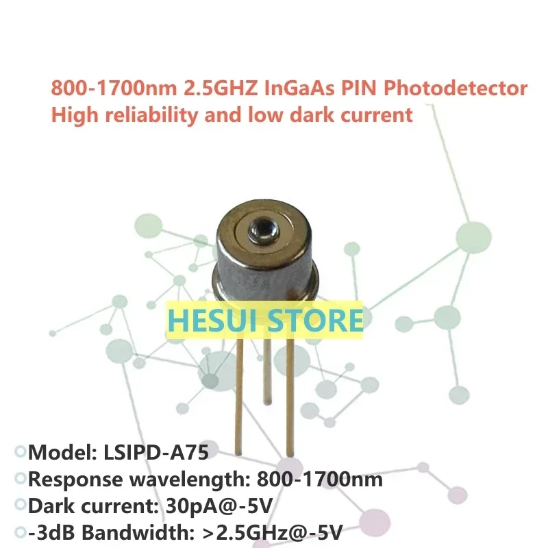 LSIPD-A75 800-1700nm 2.5GHZ InGaAs PIN Photodetector Photodiode Fiber Coupling
