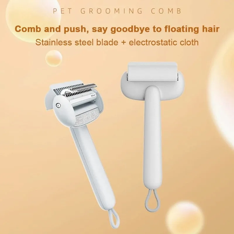 

TOPLIVING 1pcHanging Pet Dematting Comb With Flip Top Comfort Grip Anti Static Cloth Dog Cat Hair Remover Tangle Free Knot Untan