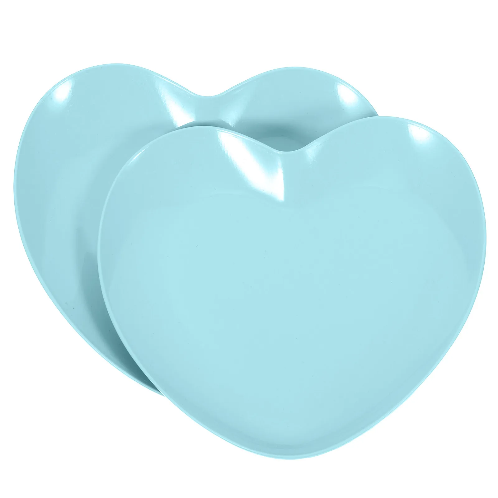 2pcs Stainless Steel Jewelry Trays Heart Shaped Desktop Storage Tray For Rings Earrings Necklaces Organizer Sundries Holder