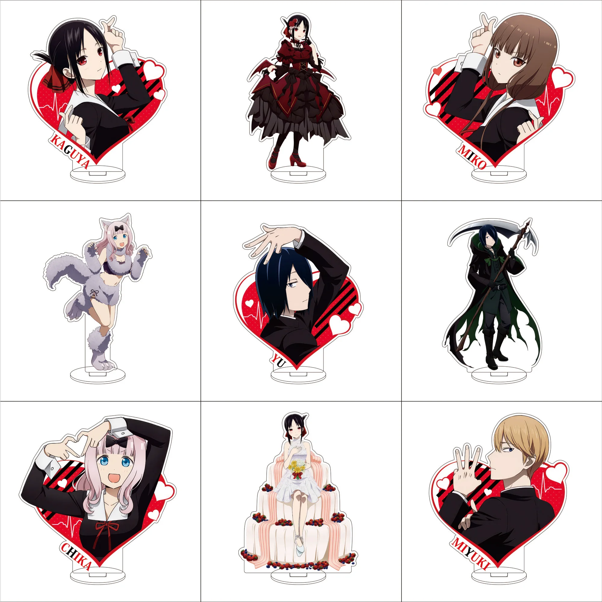 16 سنتيمتر أنيمي Kaguya-sama: الحب هو الحرب كوس الحلي فوجيوارا تشيكا شيروجان ميوكي شينوميا كاغويا الشكل حامل هدايا الهالوين