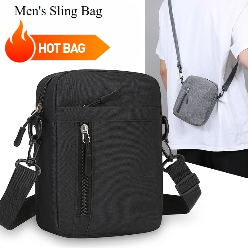 

New Men's Shoulder Bag Nylon Lightweight and Versatile Phone Bag Women's Fashion Simple Travel Crossbody Bag