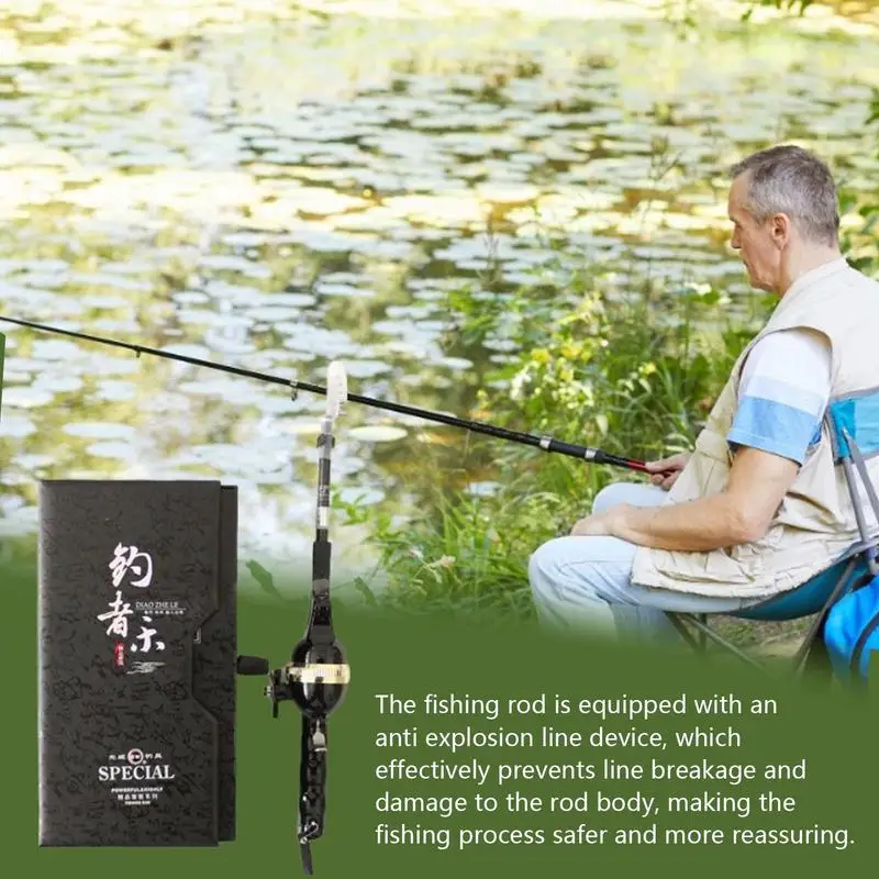 Creative Collapsible Sea Pole Carbon Casting Rod Anti-fry LineFishing Rod Short Coupling Set Portable Spinning Fishing Rods