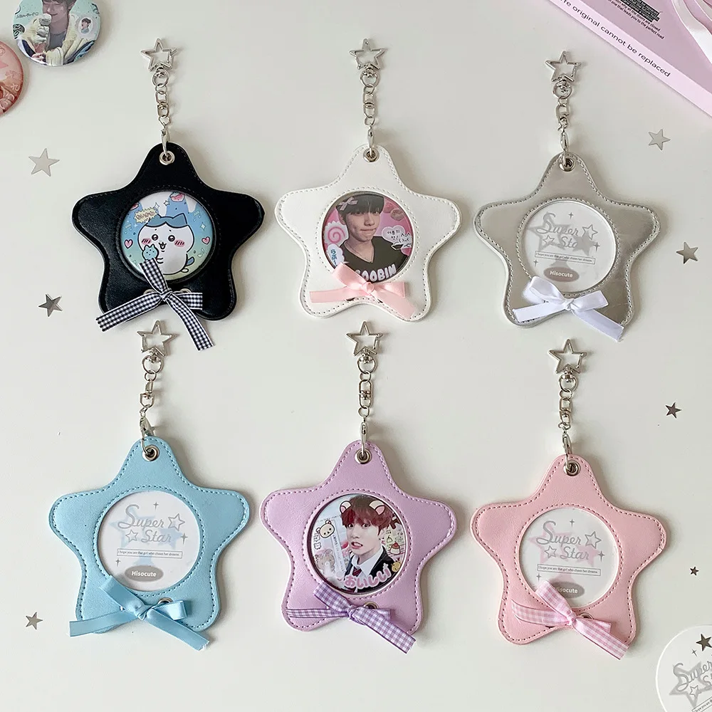 Y2K Korean Fashion Star Bag Pendant Cute Idol 3in Photo Storage Card Album Card Holder Women Decorative Accessories KeychainGift
