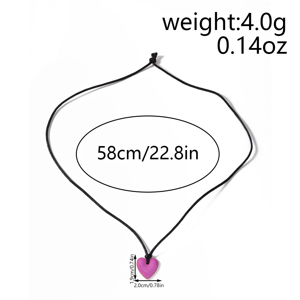 Aihua Niedliches Handgefertigtes Liebesherz-Armband Schwarzes Seil Verstellbares Handarmband für Mädchen Frauen Buntes Herz-Schmuck Geschenke – Detail 12