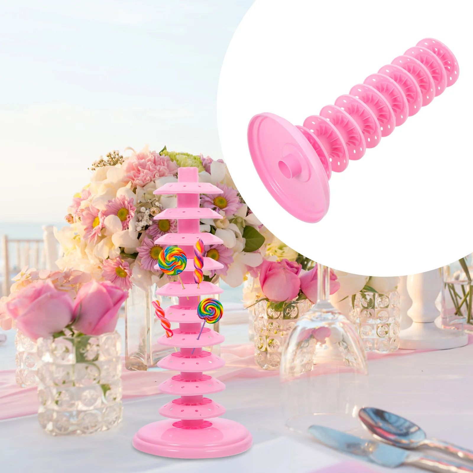 

Cake Stand Lollipop Holder Baby Lollipops Candy Party Decoration Pp Multi-layer Tiered Stands