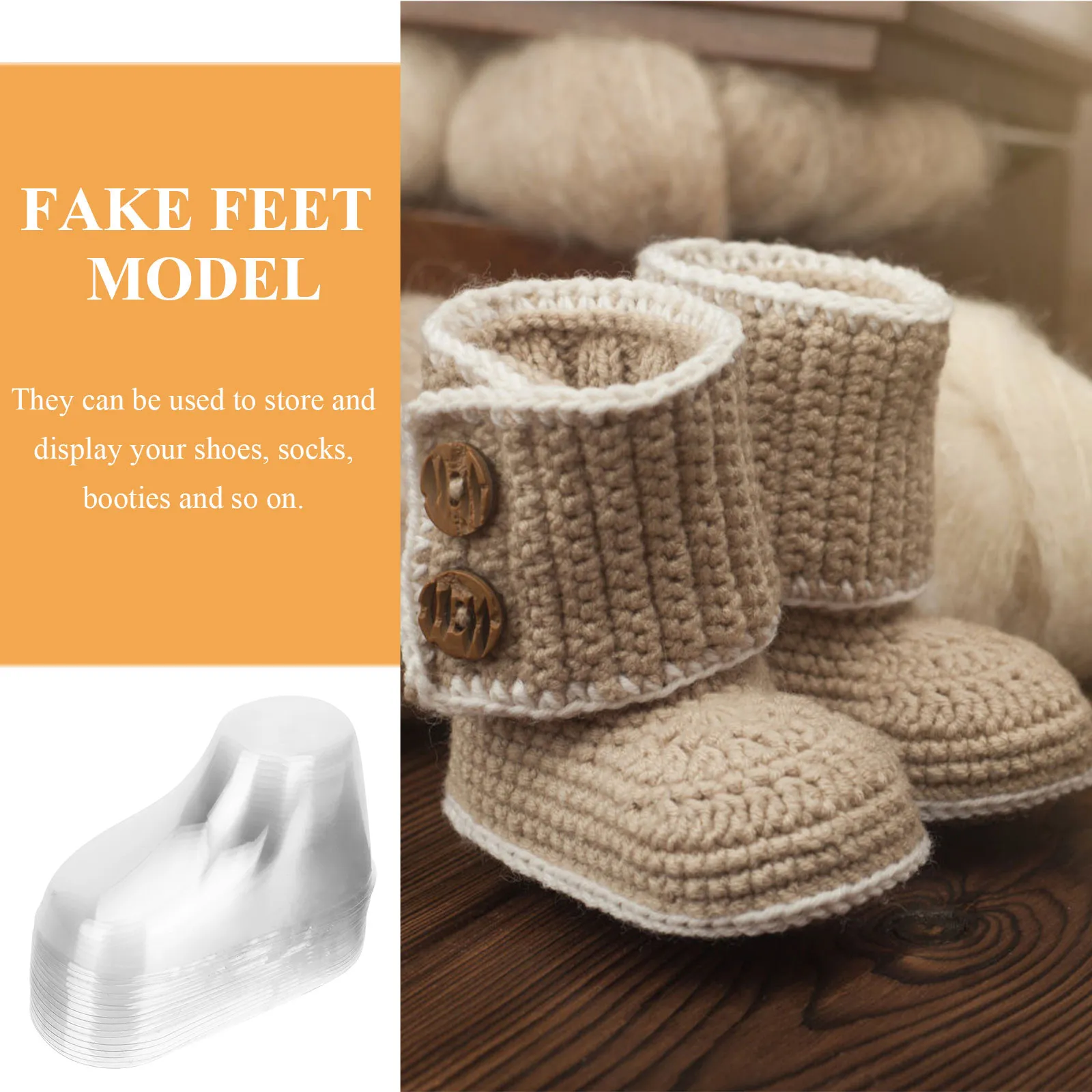 

50Pairs Baby Booties Display Stand Durable Construction Toddler Shoes Display Shaper Shoe Form Shoe Form Inserts