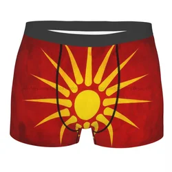 National Flag Macedonia Macedonian National Of Macedonia Underpants Cotton Panties Men's Underwear Shorts Boxer Briefs