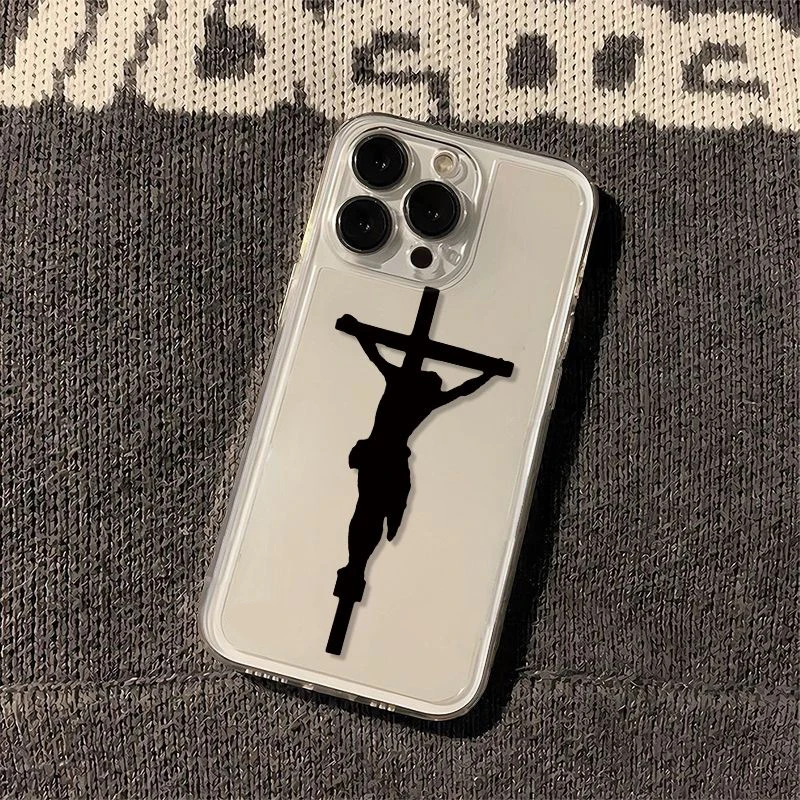 

Christian Religious Jesus Cross Phone Case For iPhone 17 16 15 11 12 14 13 Pro Max Mini X XS XR 7 Plus SE4 16E Shockproof Cover