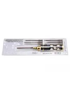 Original ARROWMAX AM-460002-BG Combo Quick Drive Tip Caddy Set - Metric - 7 Pcs Black Golden Rc Tool