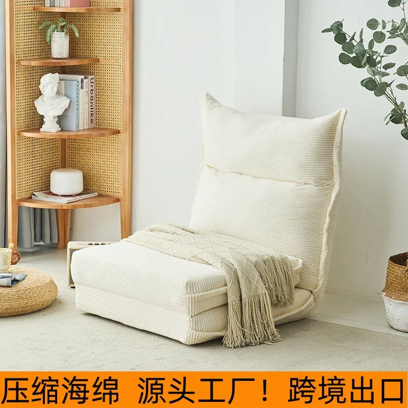Lazy sofa Swiss roll factory direct sales tatami sofa bed corduroy balcony bedroom sofa folding