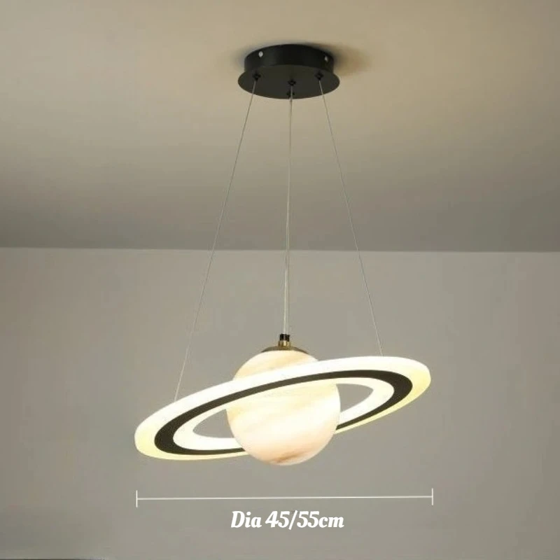 Glazen planeet hanglamp voor woonkamer slaapkamer keuken kinderkamer ruimte ster binnen hangend E27 verwisselbaar licht