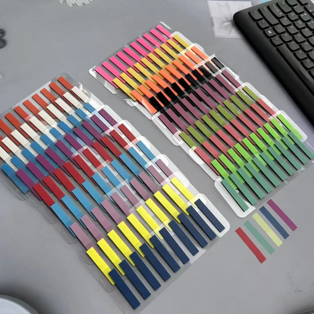 18P Morandi Colore Traslucido PET Indice Adesivi Colore Classificare Segnalibri Cancelleria Memo Pad Notebook Chiave Mark Sticky Notes