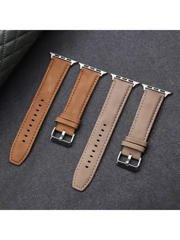 Leather Silicone Band for Apple Watch Strap Ultra 49mm 44mm 40mm 46mm 42mm 41mm 45mm Bracelet  IWatch Series 10 9 8 7 3 456 Se 2