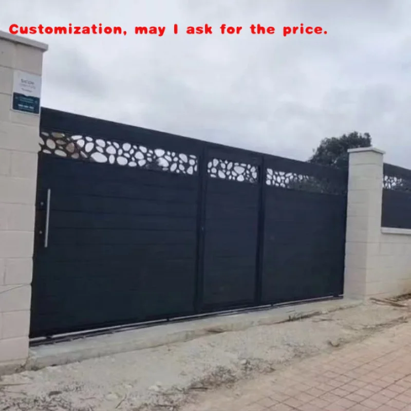 

на заказ.Wpc Фехтовальная дверь Композитные ручные раздвижные ворота Двор