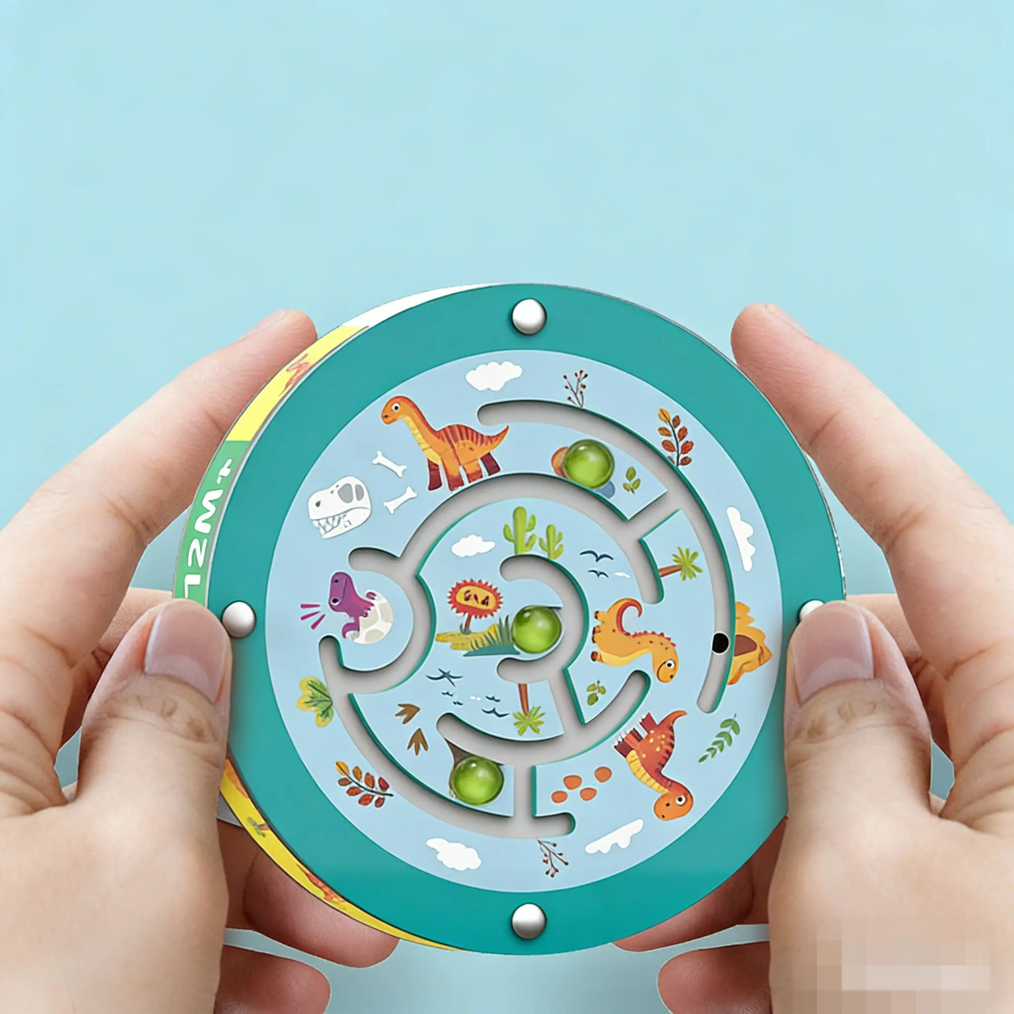 

Portable Double-Sided Dinosaur Maze Ball, Montessori Sensory Toy for Kids' Balance & Coordination Training