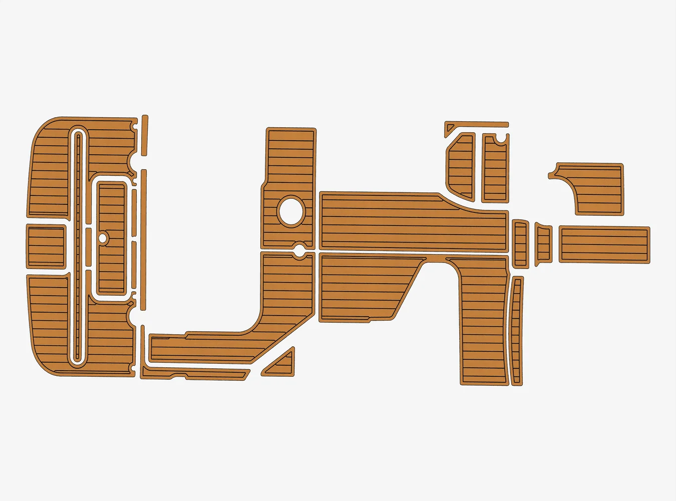 

2016-2017 Sea Ray 310 Sundancer 1/4 дюйма, 6 мм, пена EVA, нескользящий морской коврик из тикового дерева, настил из ПВХ, водный ковер, морской пол