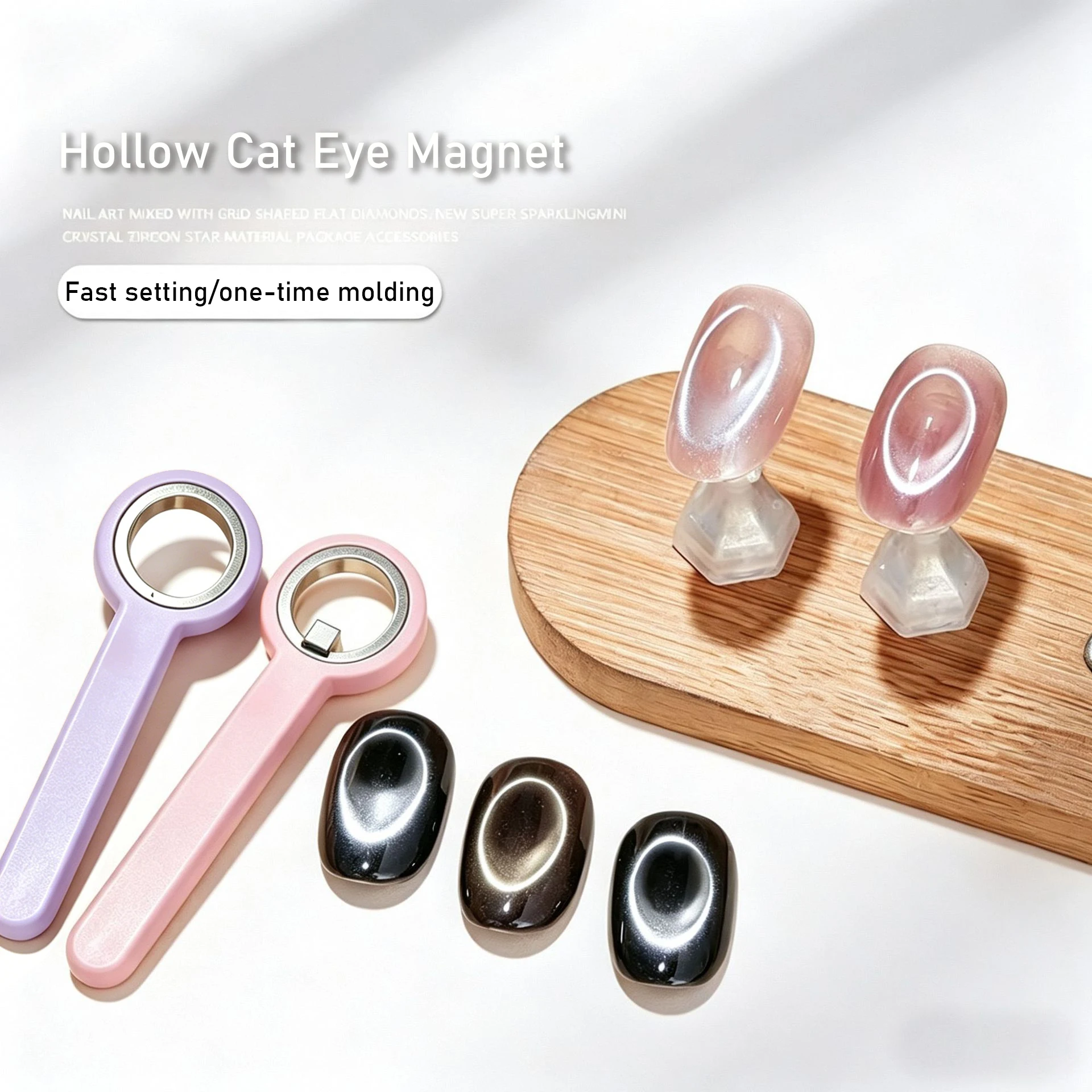 Halo Cat Eye Nail Magnet Ring Magnetic Tool with Handle for Cat Eye Gel Polish DIY Nail Art Manicure Tools image 5