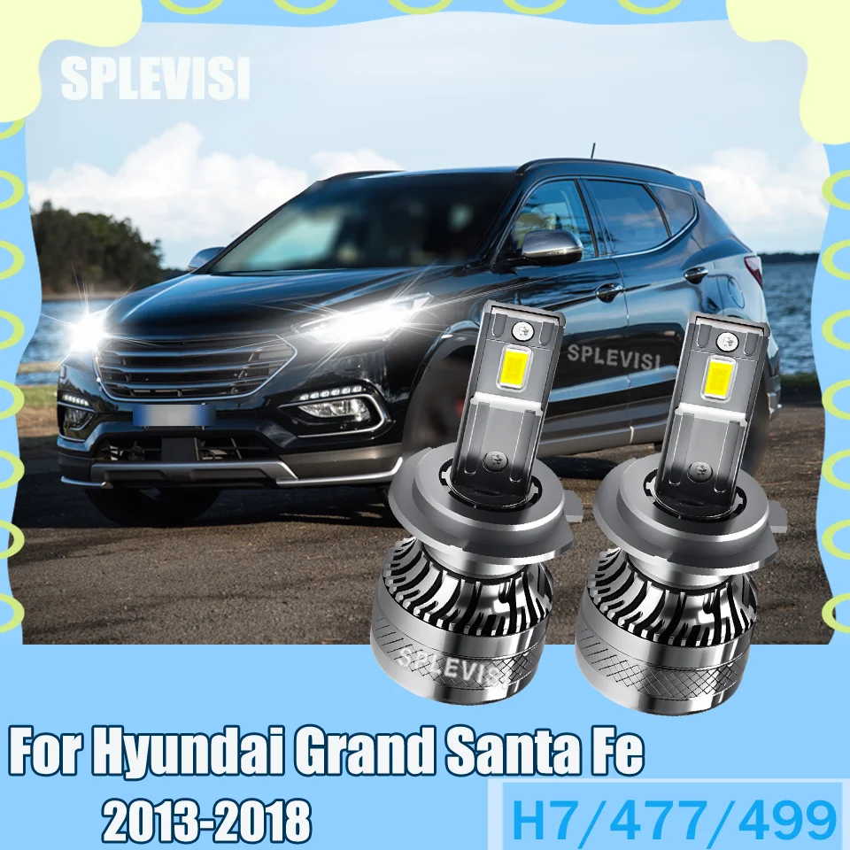 

Led Lights Car Headlight H7 Long-Lasting Bulbs 2-Yr Warranty Lamp 6000K For Hyundai Grand Santa Fe 2013 2014 2015 2016 2017 2018
