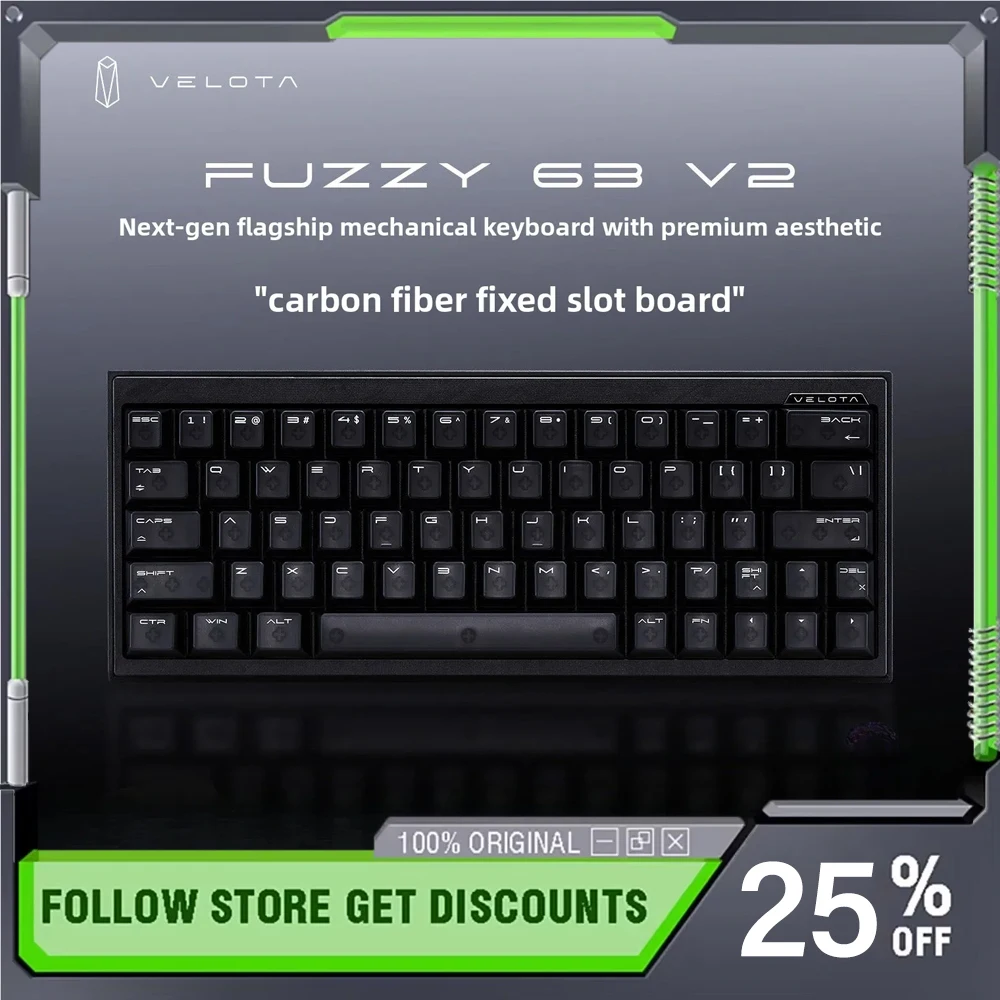ATK VELOTA FUZZY 60/63 V2 Magnetic Mechanical Keyboard Gasket 8KHz VALORANT E-sports Gamer Game Wired Customized Keyboard
