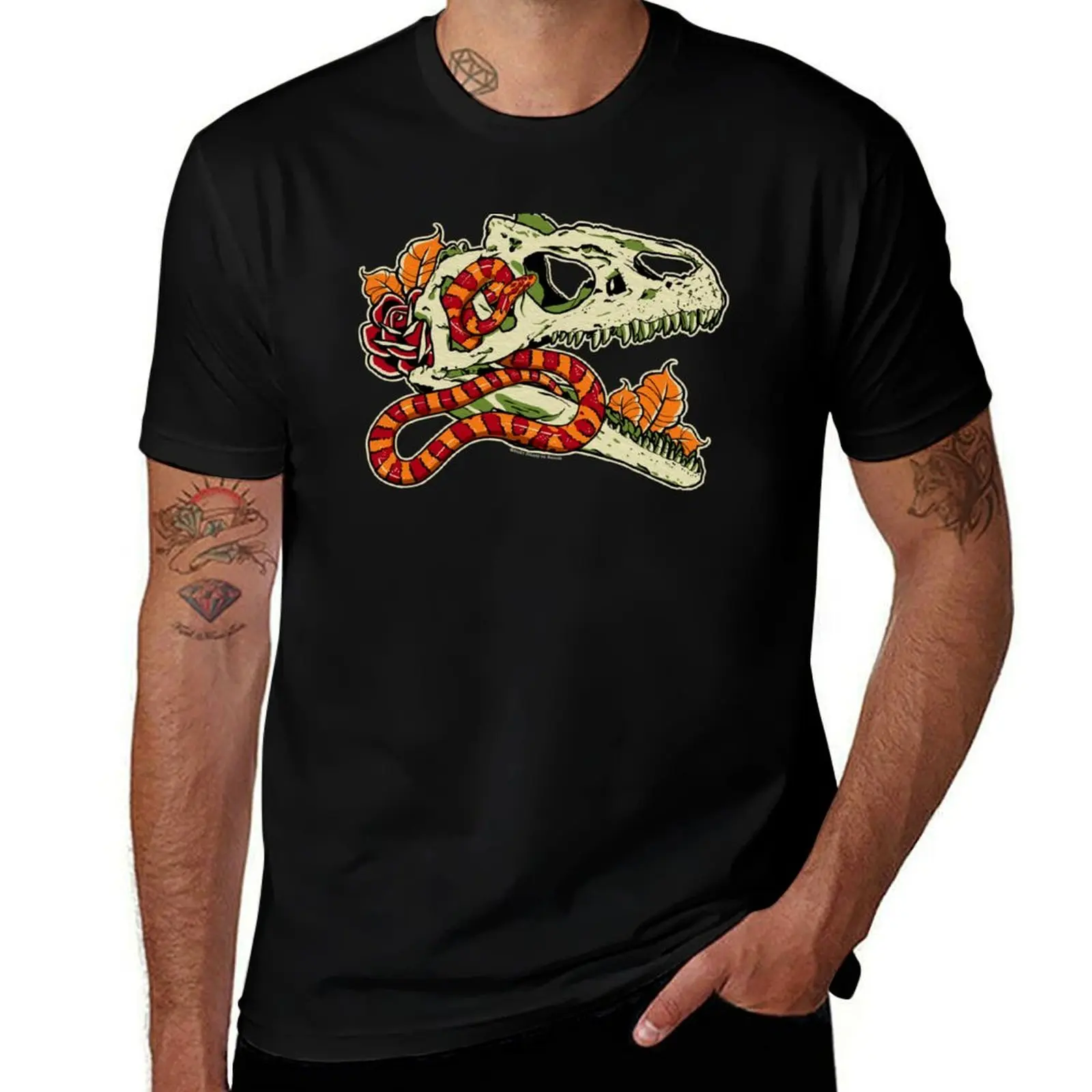 Cornsnake Allosaurus T-Shirt for a boy Short sleeve tee T-shirts for men cotton