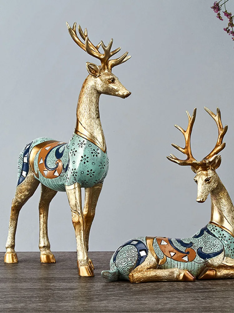 

Nordic Deer Ornament Luxury Home Decor for Living Room TV Cabinet