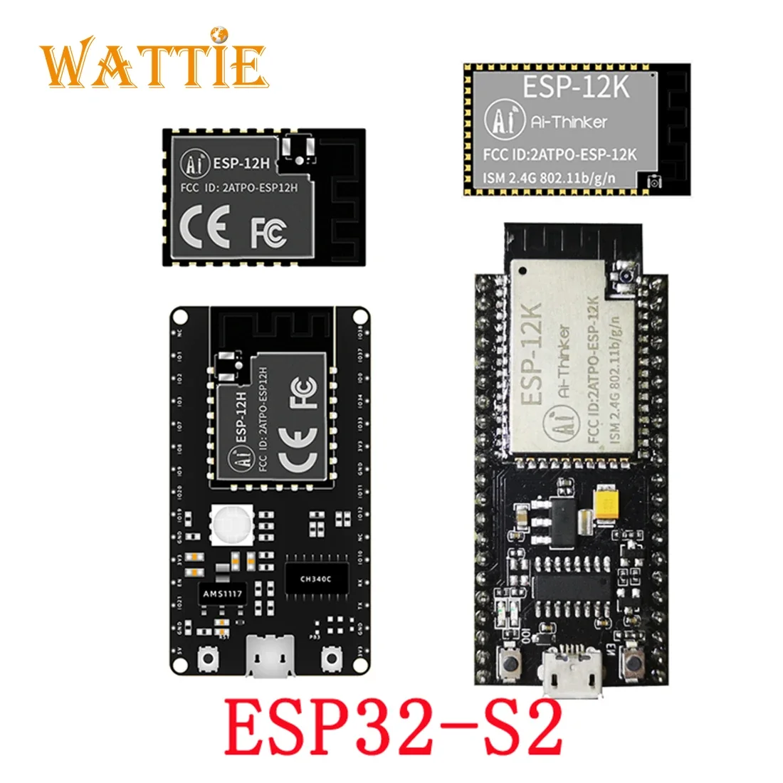 

ESP32-S2 ESP-12H KIT ESP-12K KIT ESP 12H ESP 12K ESP32 S2 Ai-Thinker Original sockets gold