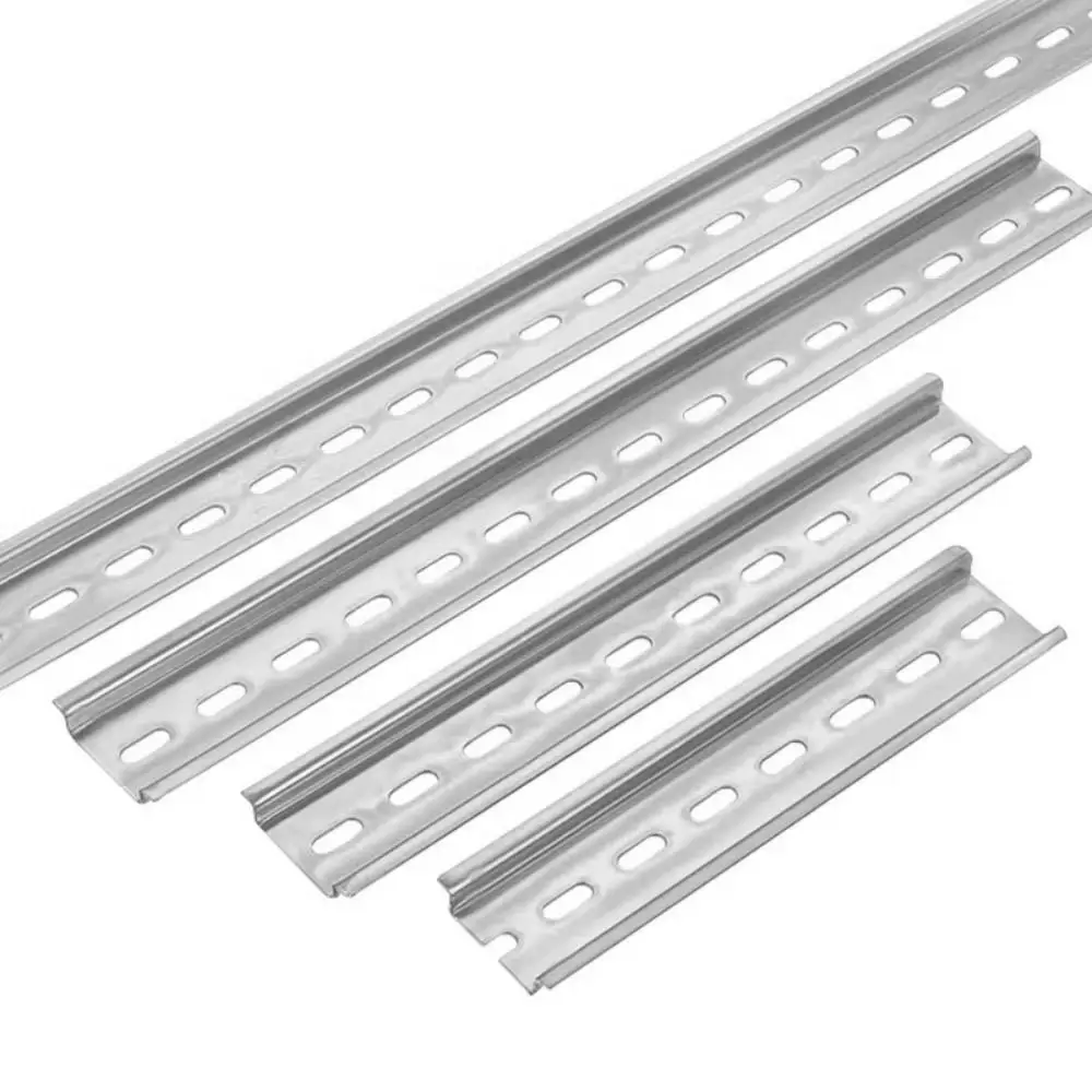 Durable Aluminum DIN Rail 10-50cm Universal Type Guide Rails 1mm Thickness AC Contactor Relay