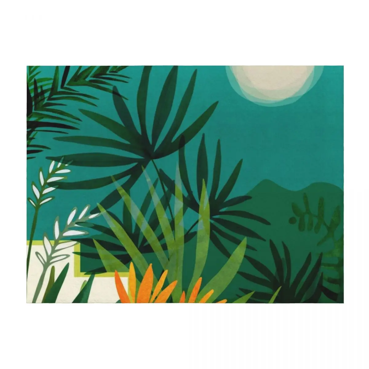 

Tropical Moonlight Throw Blanket Soft Big Loose Kid'S Flannels Blankets