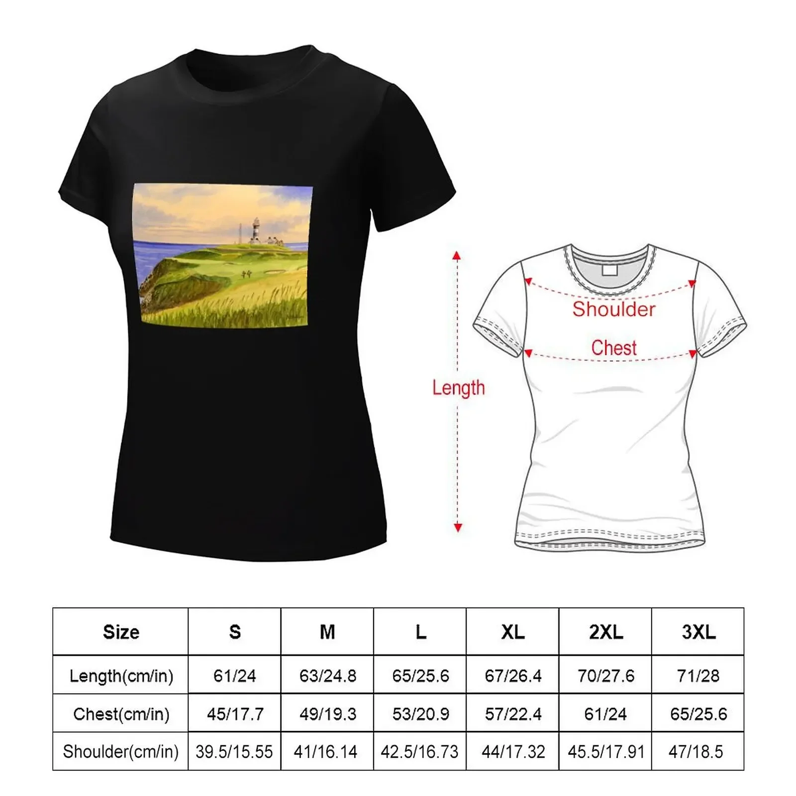 Old Head Golf Course Ireland Hole 4 T-shirt anime clothes kawaii clothes Female clothing Woman clothing