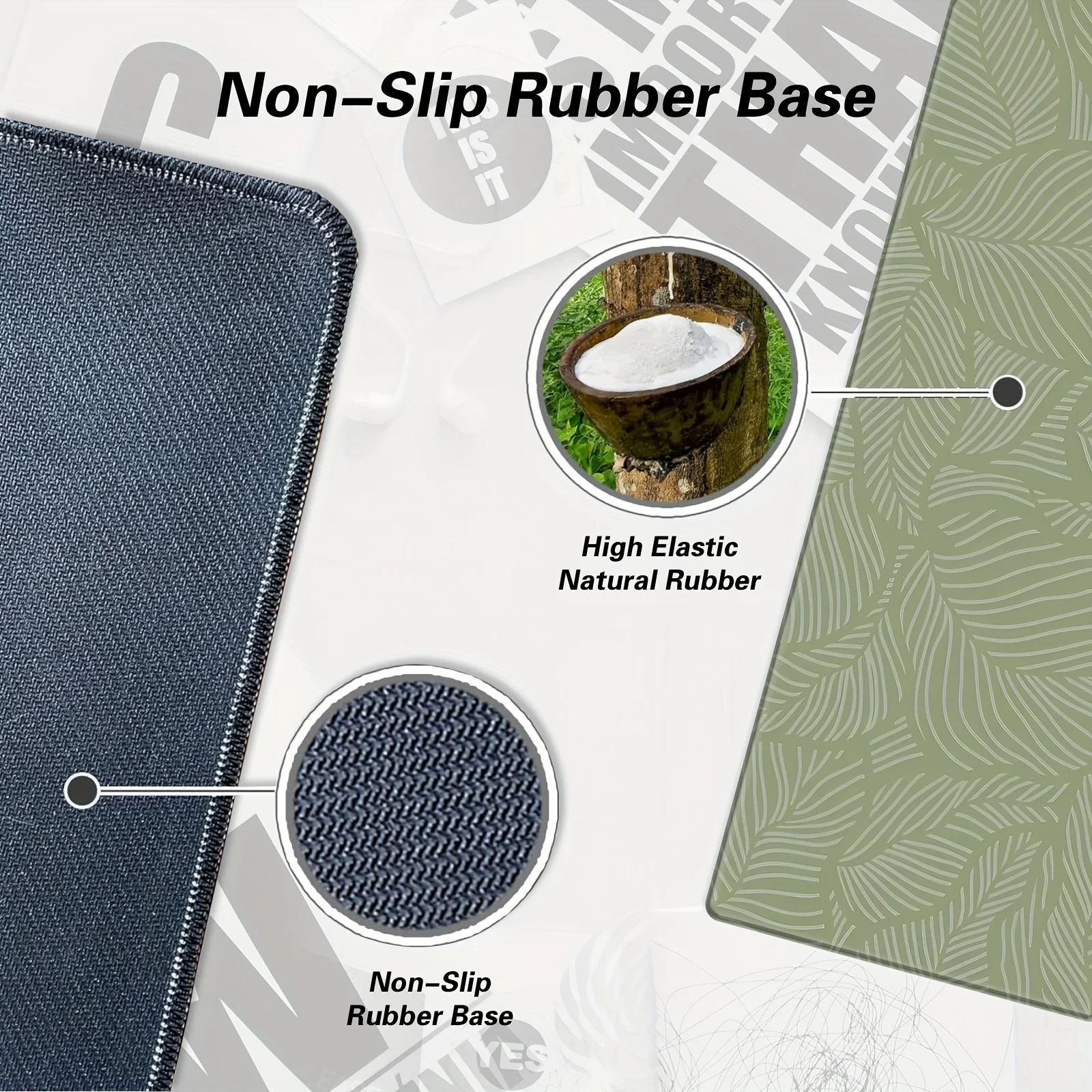 Boho chique folha verde tapete de mesa mousepad lavável antiderrapante natureza-inspirado escritório ou casa espaço de trabalho acessório de escritório em casa mousepad