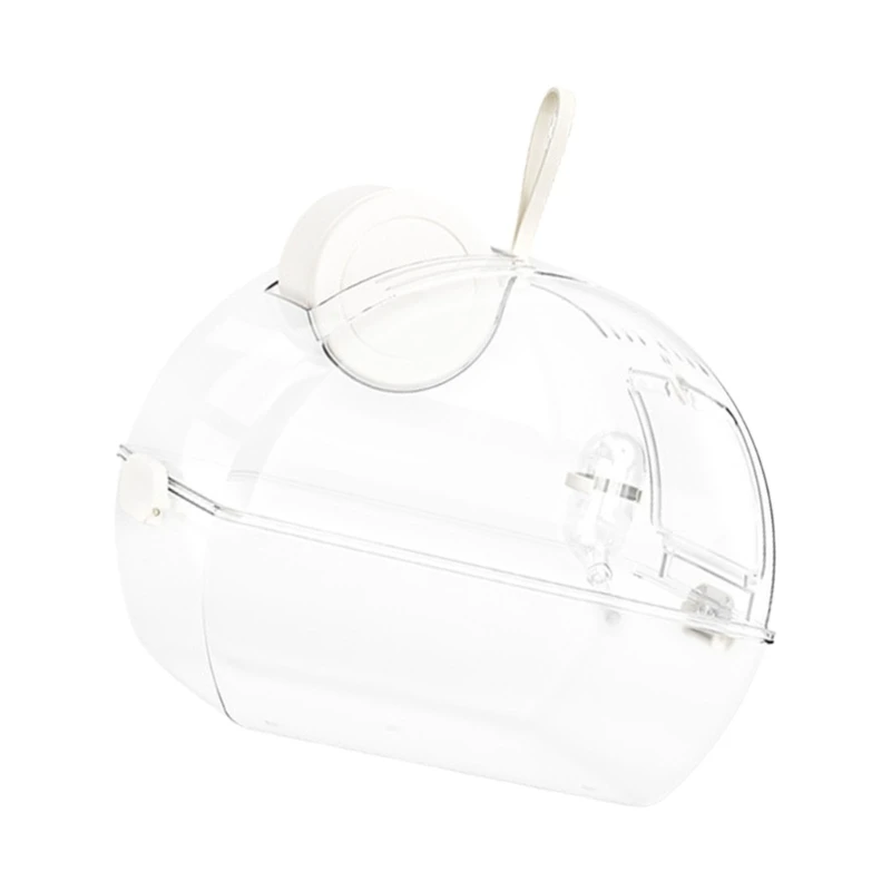 Small Animal Hamster Guinea Pigs Carriers with Water Dispenser for Travel Outdoor Hangbags Portable See-through Cage