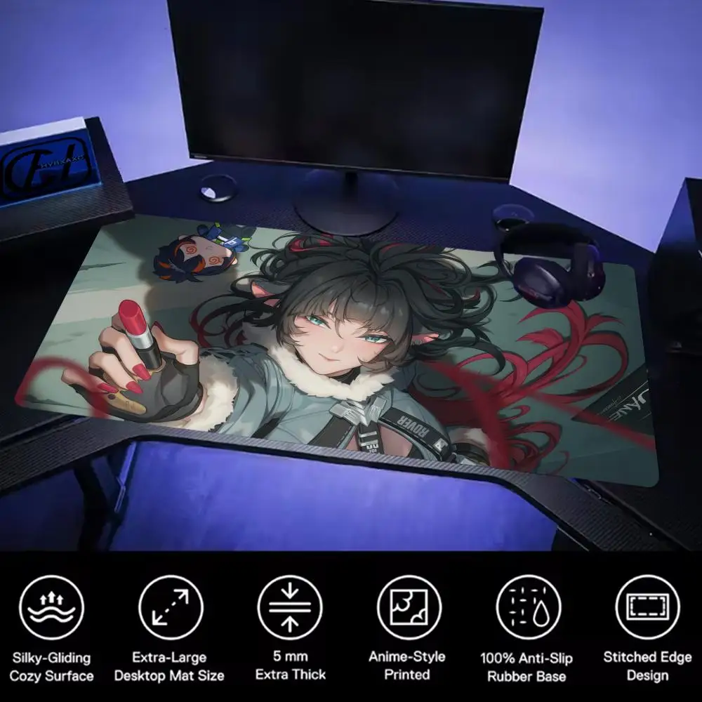 HYBXAXC Z-Zenless Zone Zero Game Action Mouse Pad Desk Cute Pad Extended Gaming Keyboard Mats Large XXL Gamer Mousepad 90x40