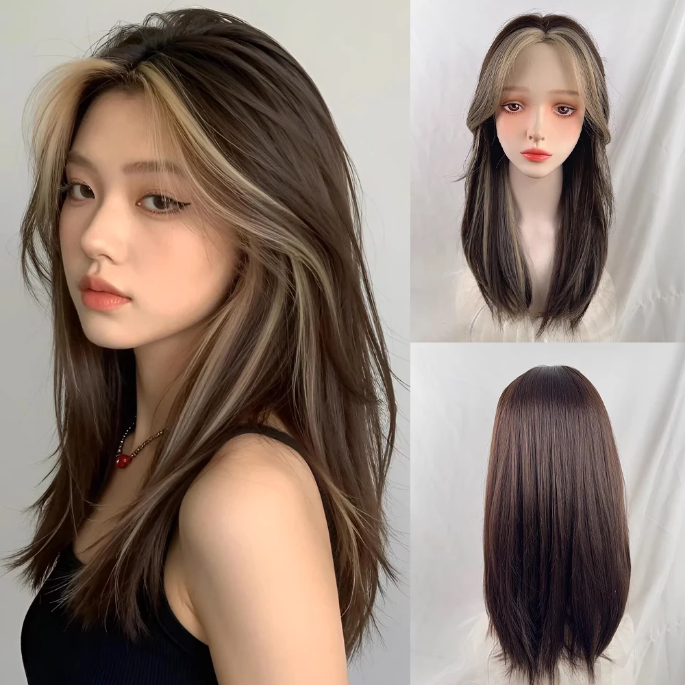 parrucca-sintetica-lunga-e-liscia-con-riflessi-marrone-e-grigio-con-partizione-centrale-per-cosplay-lolita-resistente-al-calore-per-uso-quotidiano-e-feste