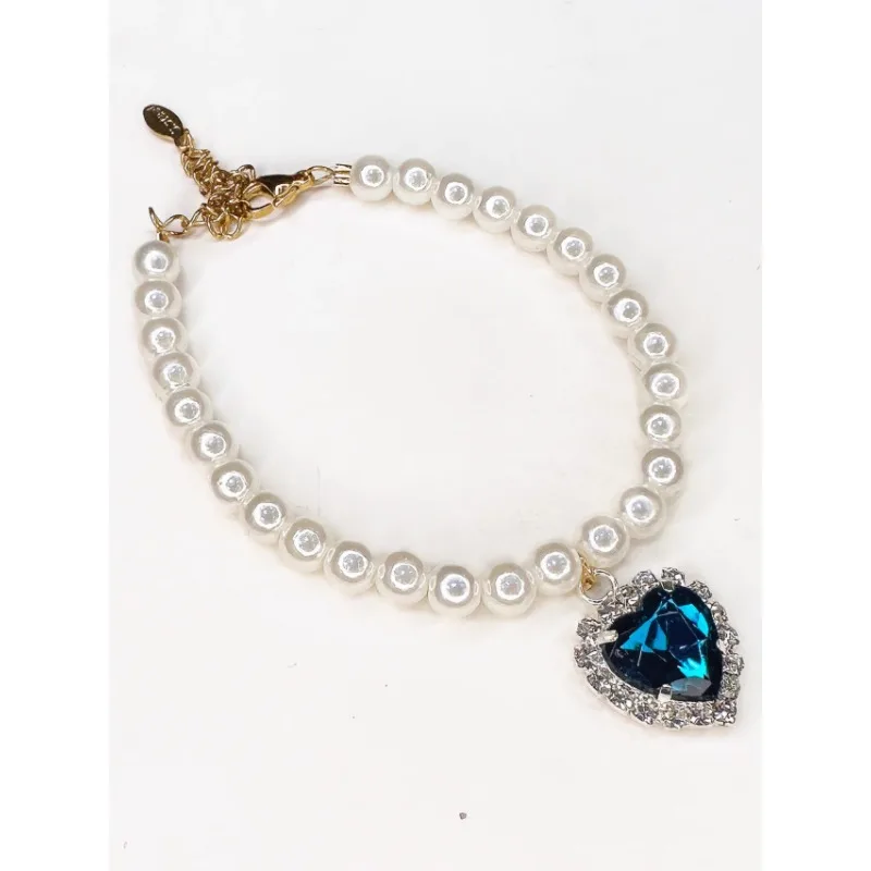 

*Cat Pearl Collar Cat Necklace Pet Supplies Decorative Vintage Gemstones