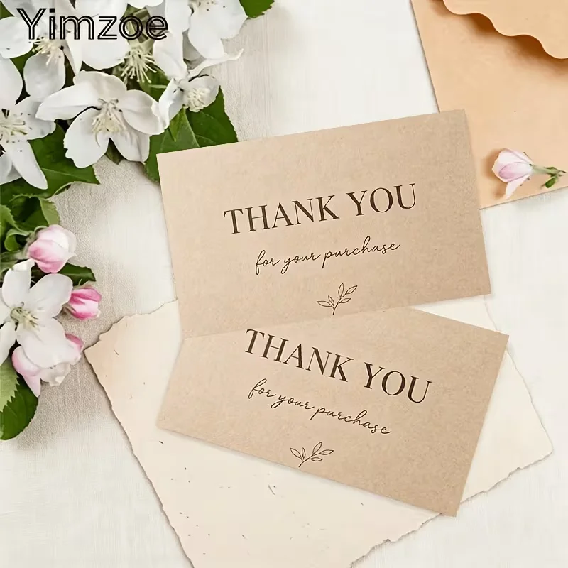 Elegant Plant Branch Thank You Card Designed for Store Thank You Reply Cards Florist Gift Upselling Business Thank You Stationer
